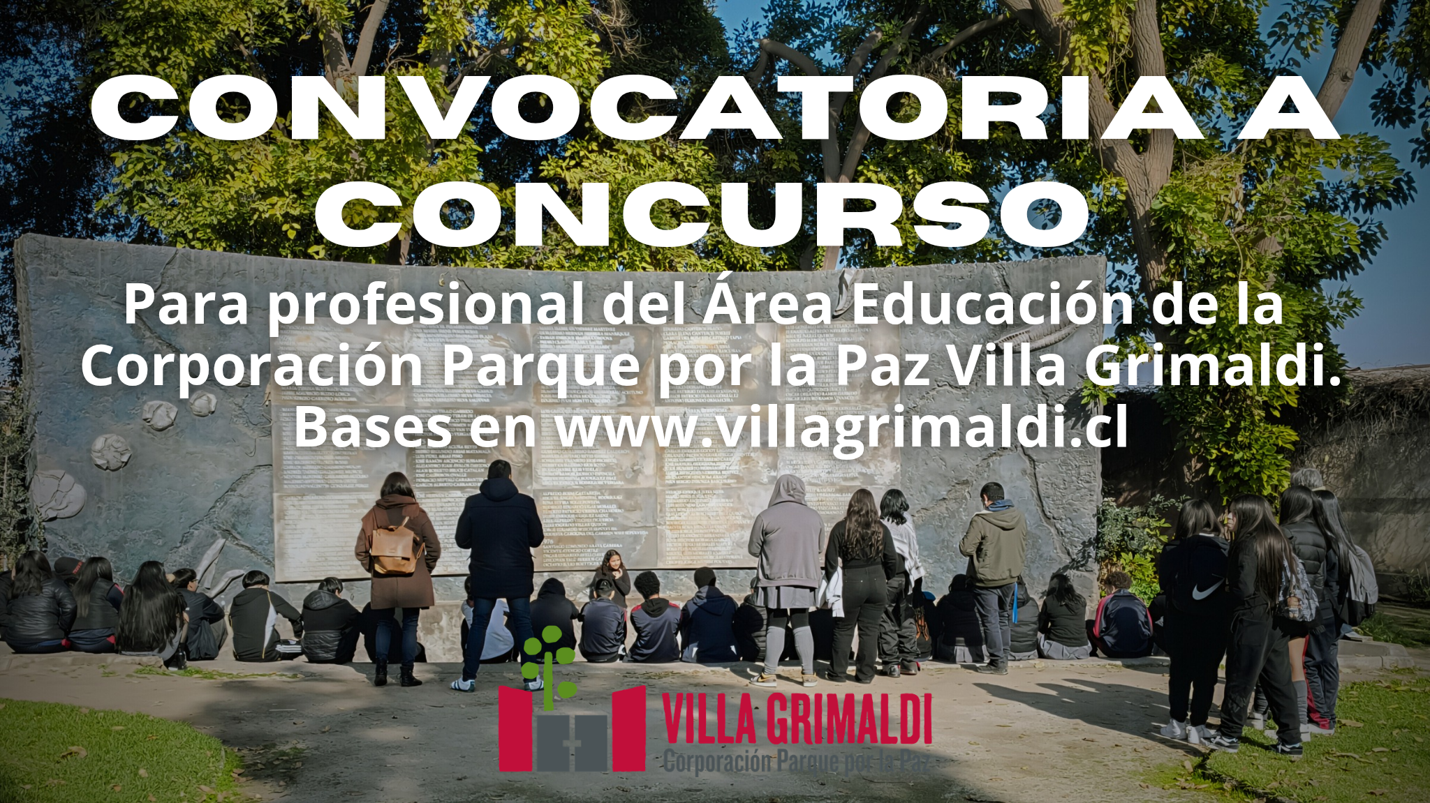 Convocatoria a concurso para profesional del Área Educación de la Corporación Parque por la Paz Villa Grimaldi