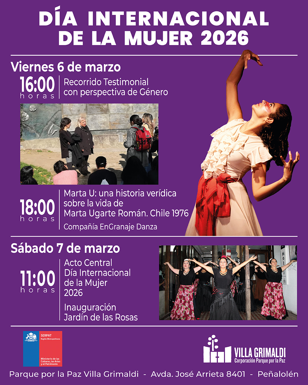 CONMEMORACIÓN DEL DÍA INTERNACIONAL DE MUJER 2026 EN VILLA GRIMALDI