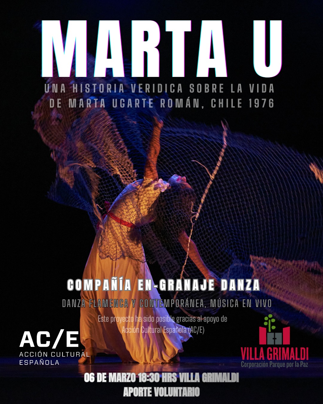 «MARTA-U» EN VILLA GRIMALDI: UN TRIBUTO CON AIRES FLAMENCOS A LA MEMORIA HISTÓRICA QUE PRESENTARÁ LA COMPAÑÍA EN-GRANAJE DANZA.