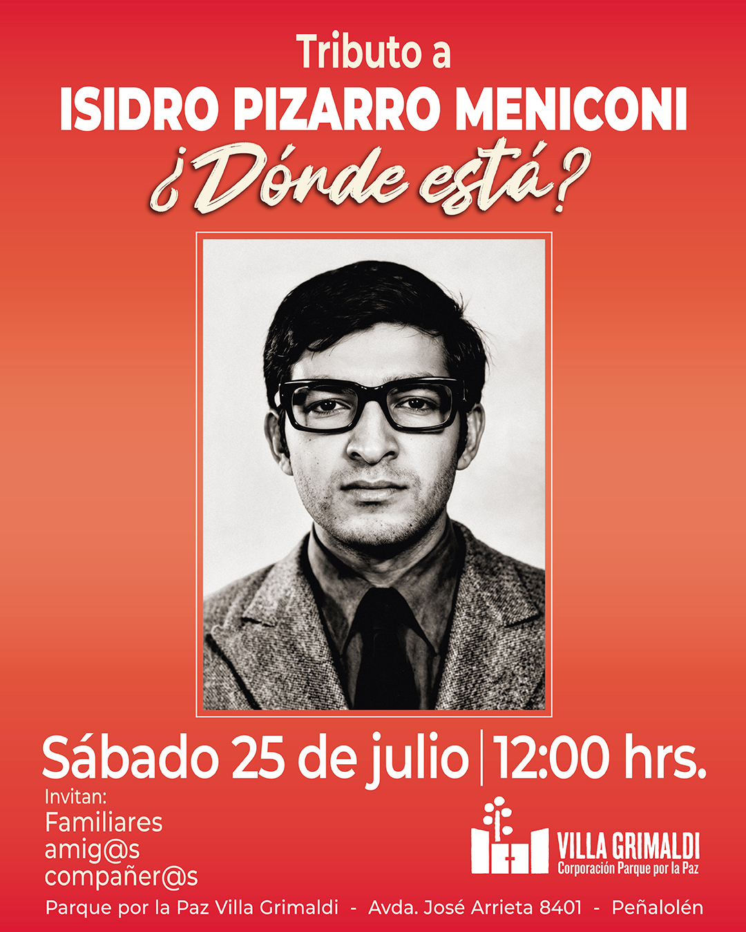 TRIBUTO A ISIDRO PIZARRO MENICONI ¿DÓNDE ESTÁ?